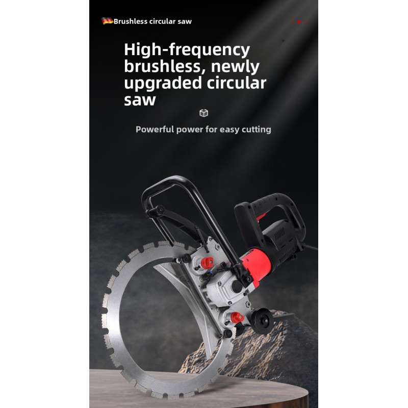High Power Brushless Concrete Wall Cutting Machine Multi-Function Door and Window Opening Stone Cutting Saw for Construction