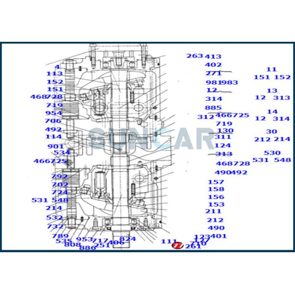 PSPD55788F Doosan Oil Seal For Main Pump SOLAR 300LC-V SOLAR 300LL