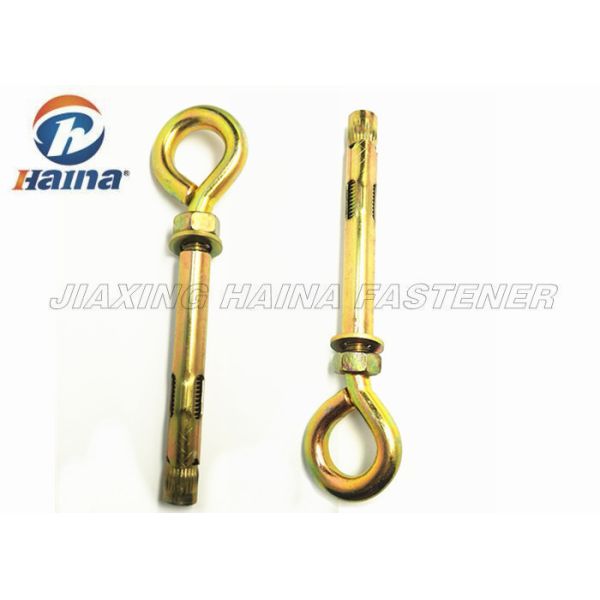 Metric Thread Concrete Fixing Zinc Plated Eye Bolt With Sleeve Anchor