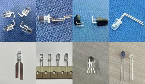 Traffic Warning Light LED Diode 5mm Round Head 620nm 12000mcd Short Pins With Stopper